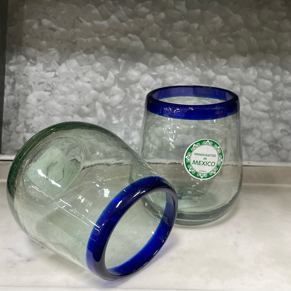 Set of 2 // Mexican Handblown Glass Set of 2